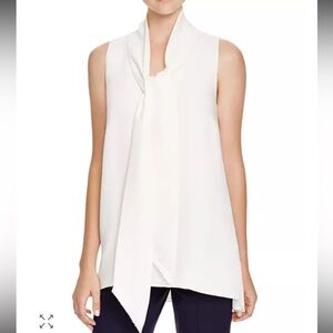 Lafayette 148 New York Charlie Tie Neck Blouse
